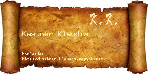 Kastner Klaudia névjegykártya
