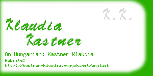 klaudia kastner business card